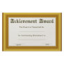 Achievement Award  With Gold Edges Stationery Design