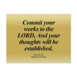 Achievement Proverbs 16:3 Abbrev Post Card
