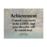 Achievement Proverbs 16:3 Postcards