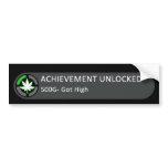 Achievement Unlocked Got High Bumper Stickers