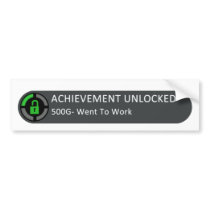 Achievement Unlocked Sticker Bumper Sticker