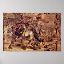 Achilles Defeated Hector.,  By Peter Paul Rubens Posters
