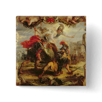 Achilles Defeating Hector, 1630-32 Pinback Buttons