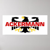 Ackermann Surname Print