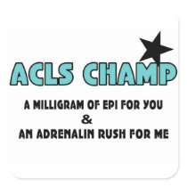 ACLS Champ Square Sticker