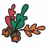 Acorn & Fall Leaves Embroidered T-Shirt Design embroidered shirts