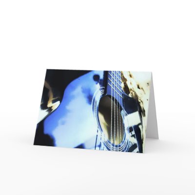 acoustic blues greeting card by webgrrl