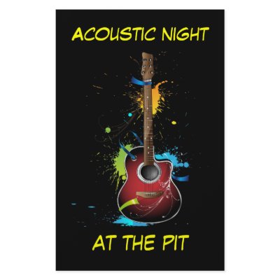 Acoustic guitar art flyers by giftsbonanza