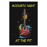 Acoustic guitar art flyers