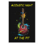 Acoustic guitar art flyers