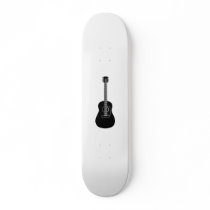 Acoustic Guitar Black Skate Boards