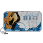 Acoustic Guitar Blue Expressions Doodle Speakers