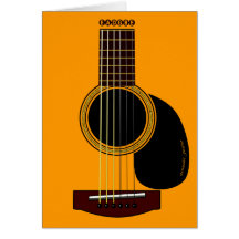 acoustic guitar card