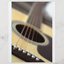 Acoustic guitar closeup photo flyer