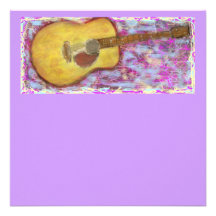 Acoustic Guitar Colours Invite