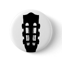 Acoustic Guitar Head Button Badge