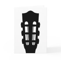 Acoustic Guitar Head Greeting Card