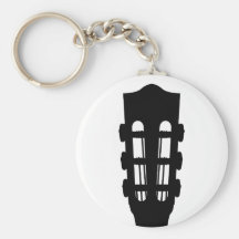 Acoustic Guitar Head Keychain