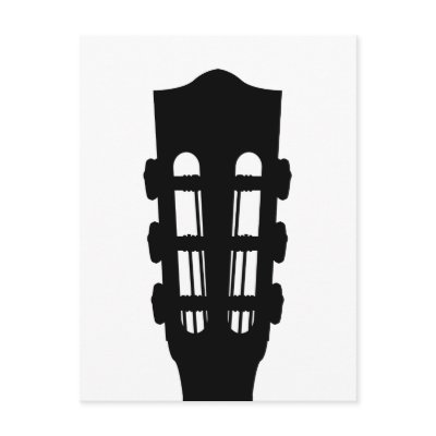 Acoustic Guitar Head Postcard by markmurphycreative