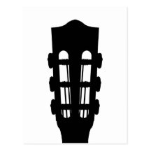 Acoustic Guitar Head Postcard
