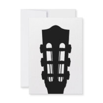 Acoustic Guitar Head RSVP Card Custom Announcements