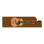 Acoustic Guitar horizontal (distressed) bumper stickers