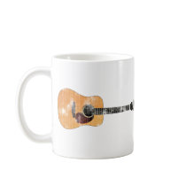 Acoustic Guitar horizontal (distressed) Coffee Mugs