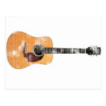 Acoustic Guitar horizontal (distressed) Postcards