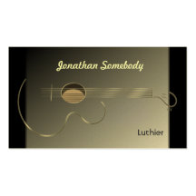 Acoustic Guitar Logo Business Card Template