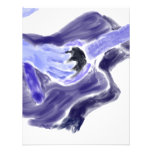 Acoustic guitar painting one arm blue grey custom invitation