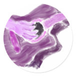 Acoustic guitar painting, one arm, purple version stickers