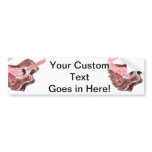 Acoustic guitar painting red version one arm bumper sticker