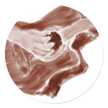 Acoustic guitar painting sepia toned version stickers