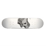 Acoustic guitar painting with arm, music art skate boards