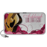 Acoustic Guitar Pink Expressions Doodle Speakers