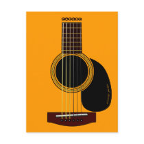 acoustic guitar postcard