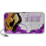 Acoustic Guitar Purple Expressions Doodle Speakers