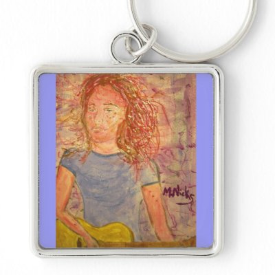 acoustic guitar sand sketch key chains by folkrockartist