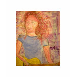 acoustic guitar sand sketch t-shirts
