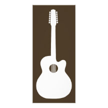 acoustic guitar silhouette personalized announcements