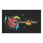 Acoustic guitar with paint splatters stickers