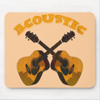 ACOUSTIC GUITARS MOUSEPAD by dgpaulart