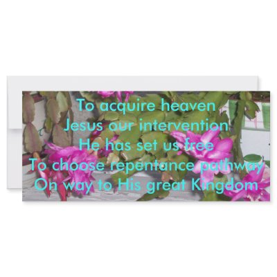 Acquire Heaven Tanka Personalized Rack Card by haikulady