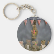 Acrobat Patriotic Bears Keychain