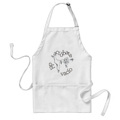 Acróbata del vacío aprons by naranjay