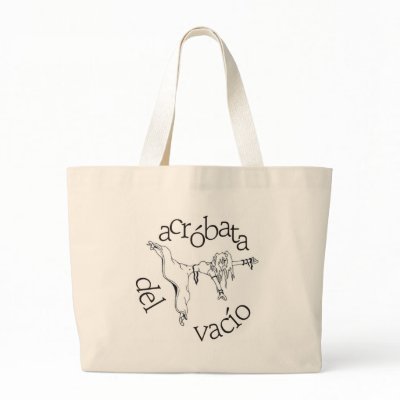 Acróbata del vacío canvas bag by naranjay