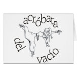 Acróbata del vacío greeting card