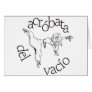 Acróbata del vacío greeting card
