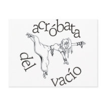 Acróbata del vacío post card