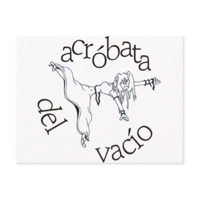 Acróbata del vacío post card by naranjay